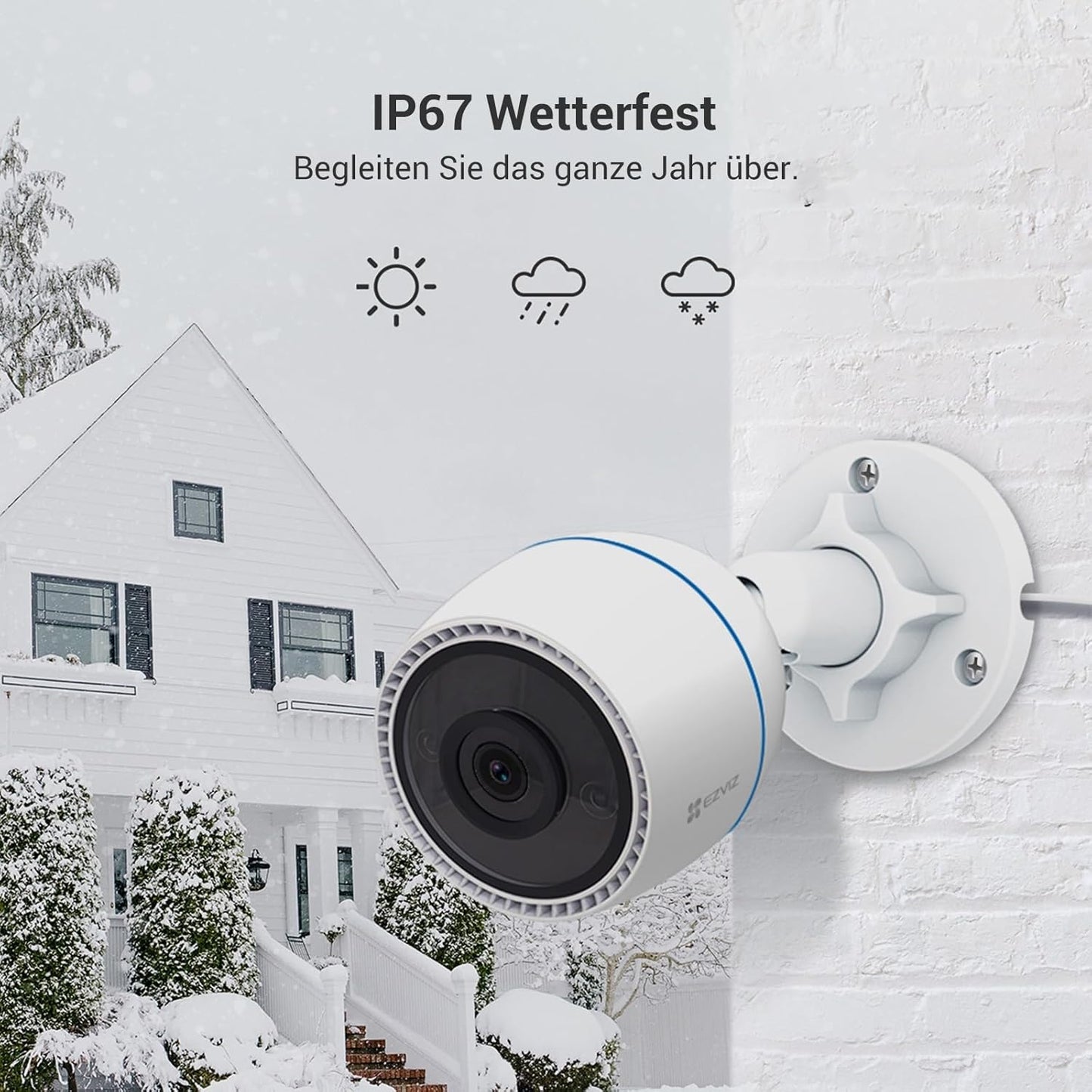WLAN Überwachungskamera mit Nachtsicht, 2mp mit Audioempfang