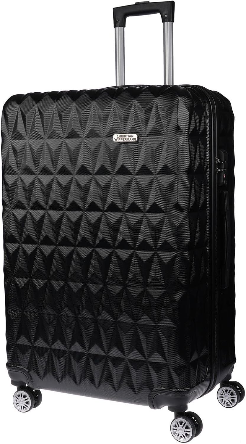 4-teiliges Koffer-Set mit Hartschale, Schwarz-4er-set