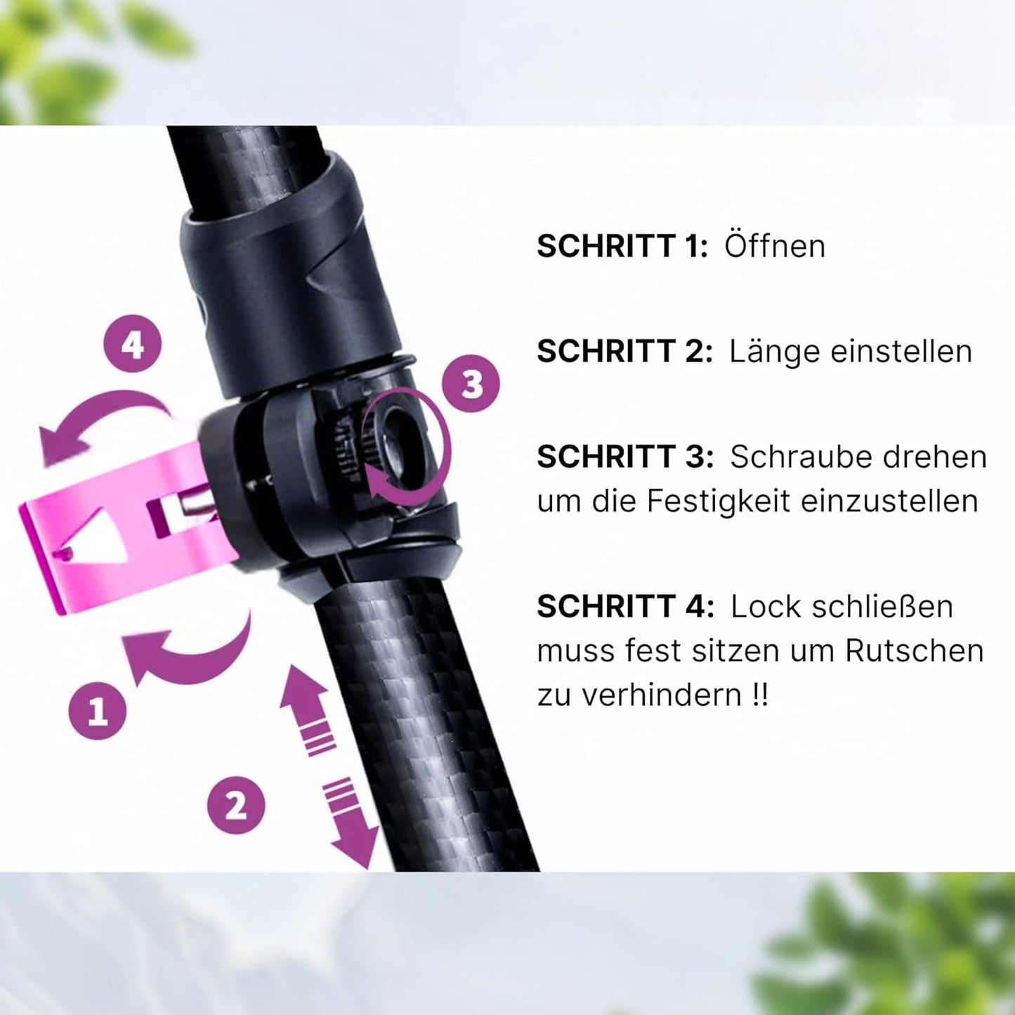 Trekkingstöcke, Pink