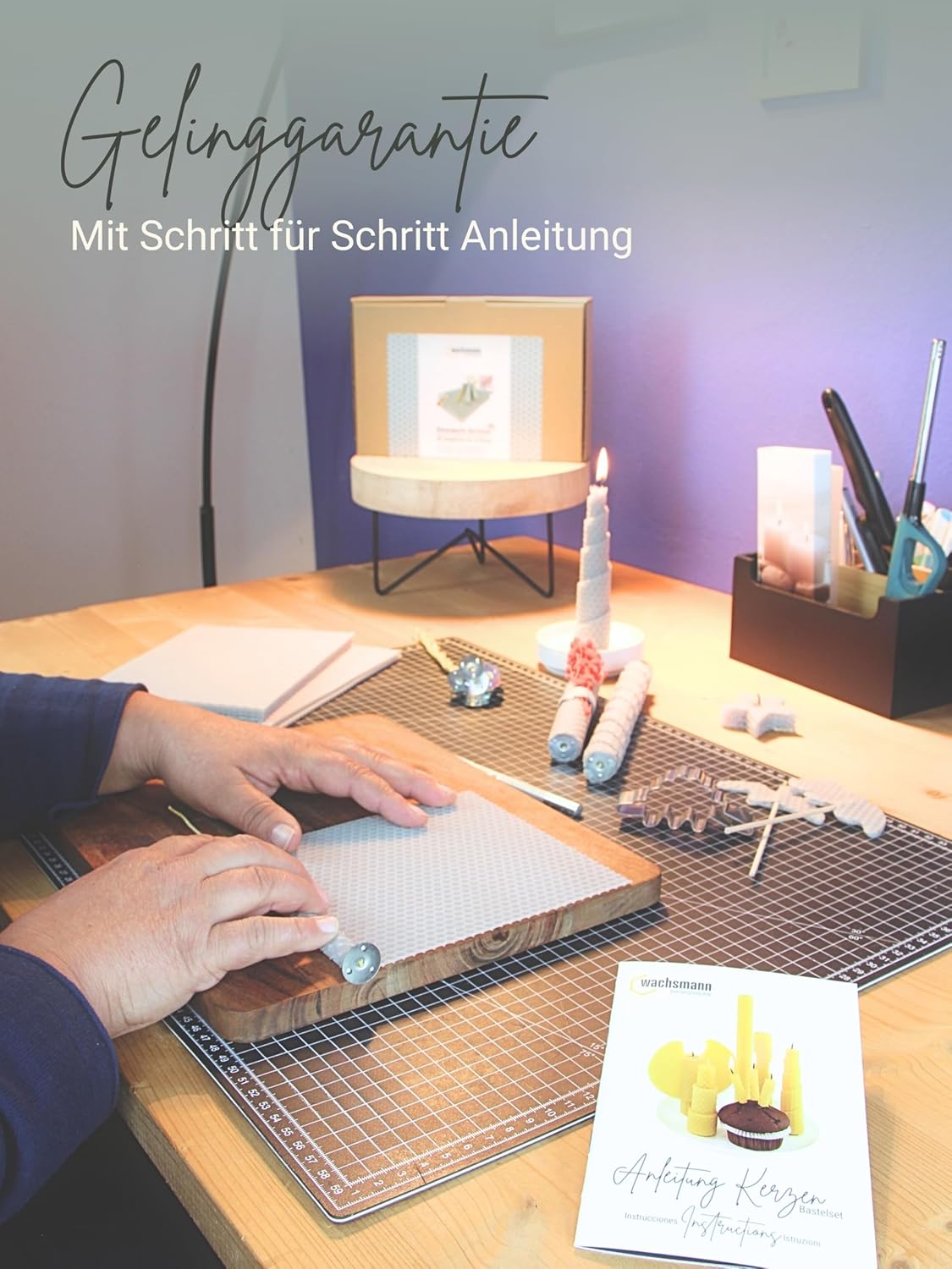 DIY Bienenwachs-Kerzen-Bastelset, Salbei