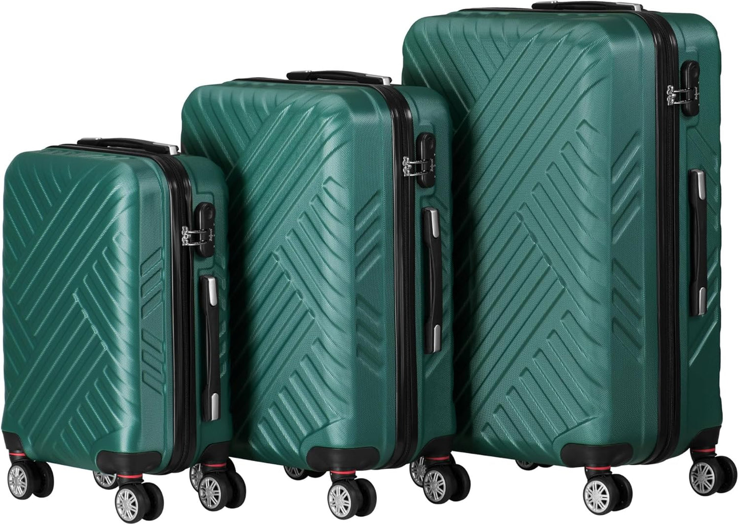 3-teiliges Hartschalenkoffer-Set, Petrol Grün