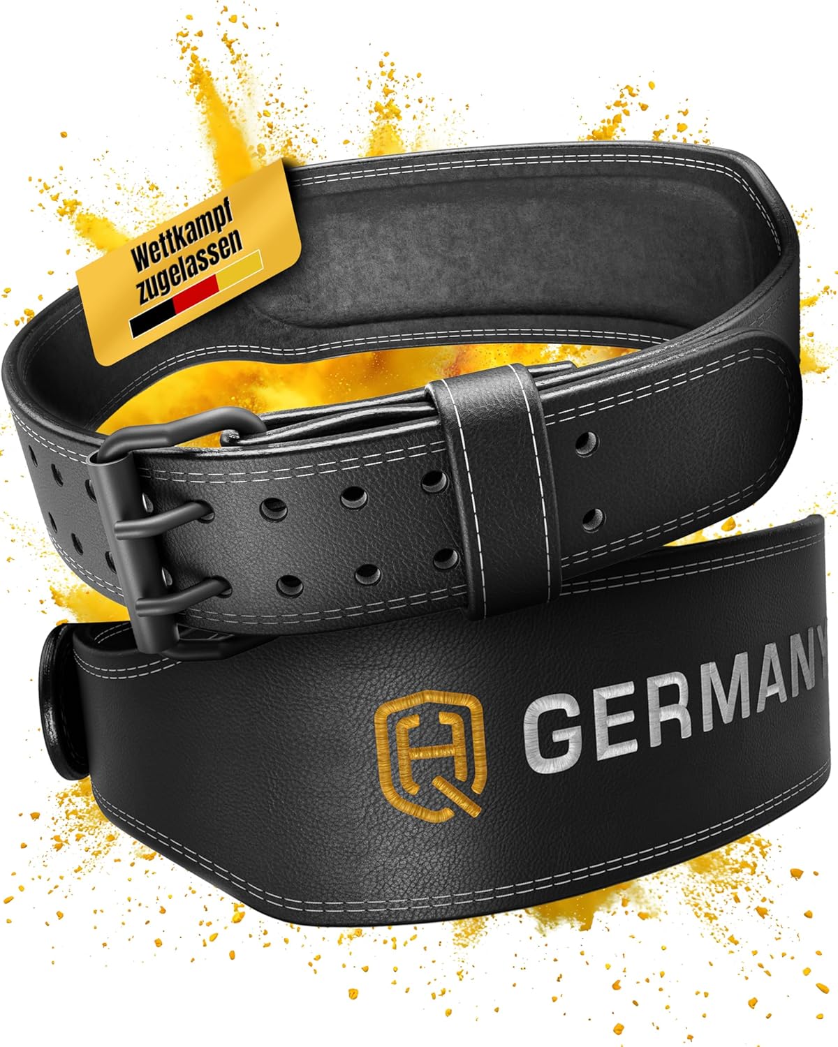 Gewichthebergürtel aus Rindsleder, Weightlifting - 7mm S
