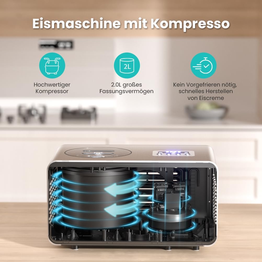 Eismaschine mit Kompressor