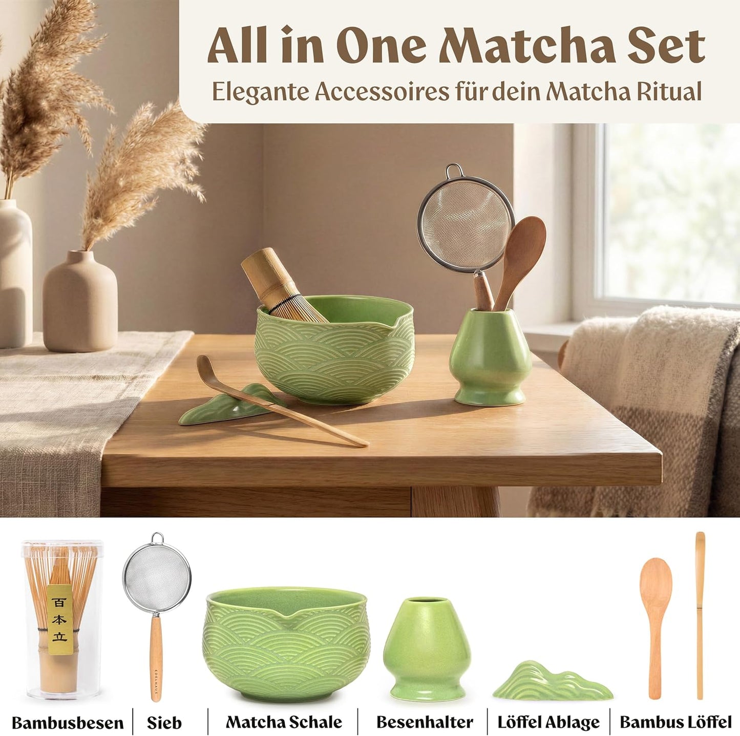 Matcha Set, Grün