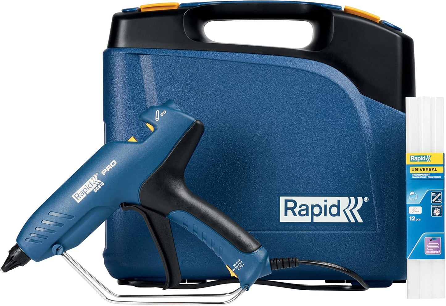 Professionelle Heissklebepistole EG313 im Koffer, EG313 Koffer inkl Klebesticks