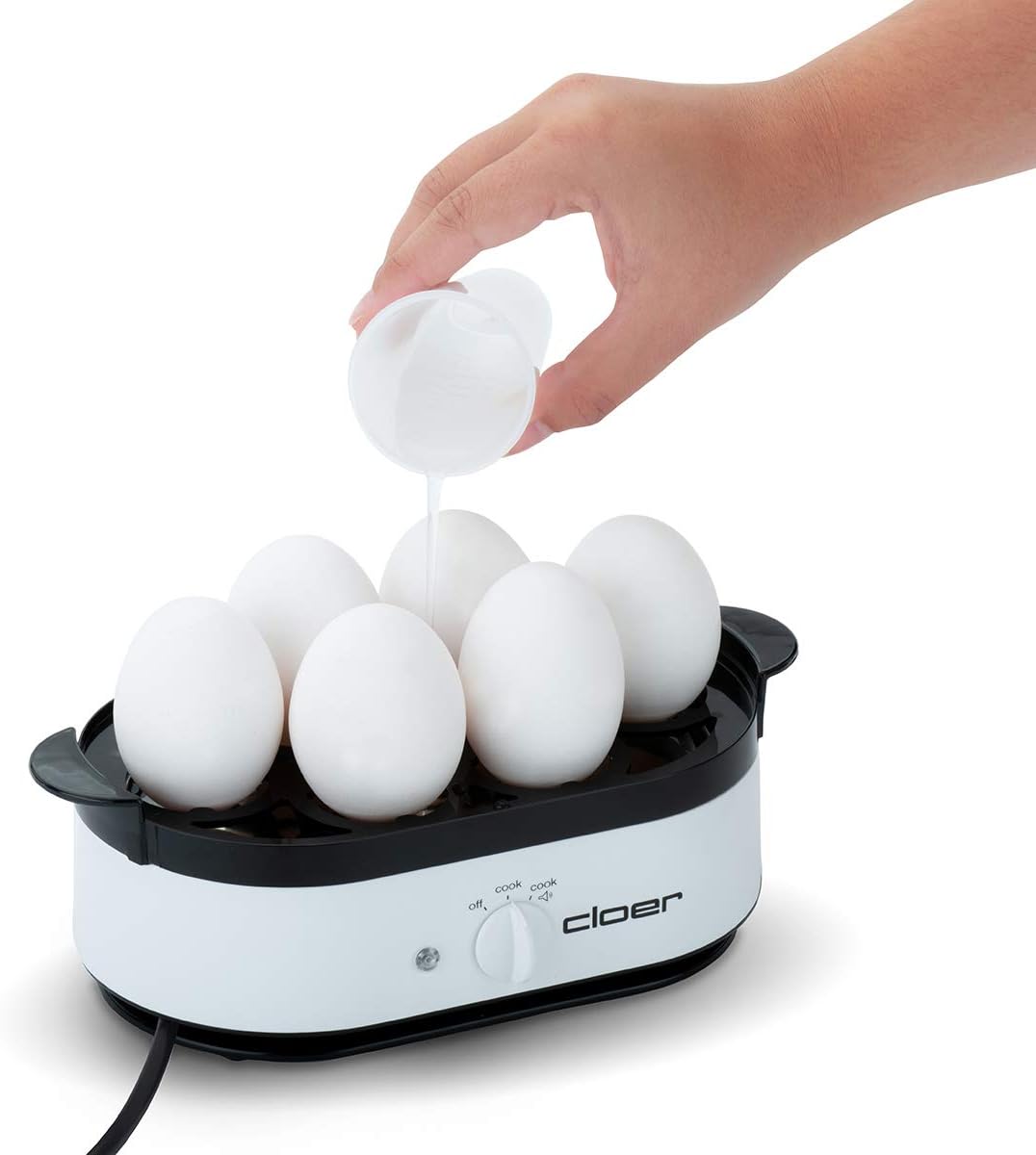 6081 Eierkocher mit akustischer Fertigmeldung, Weiss
