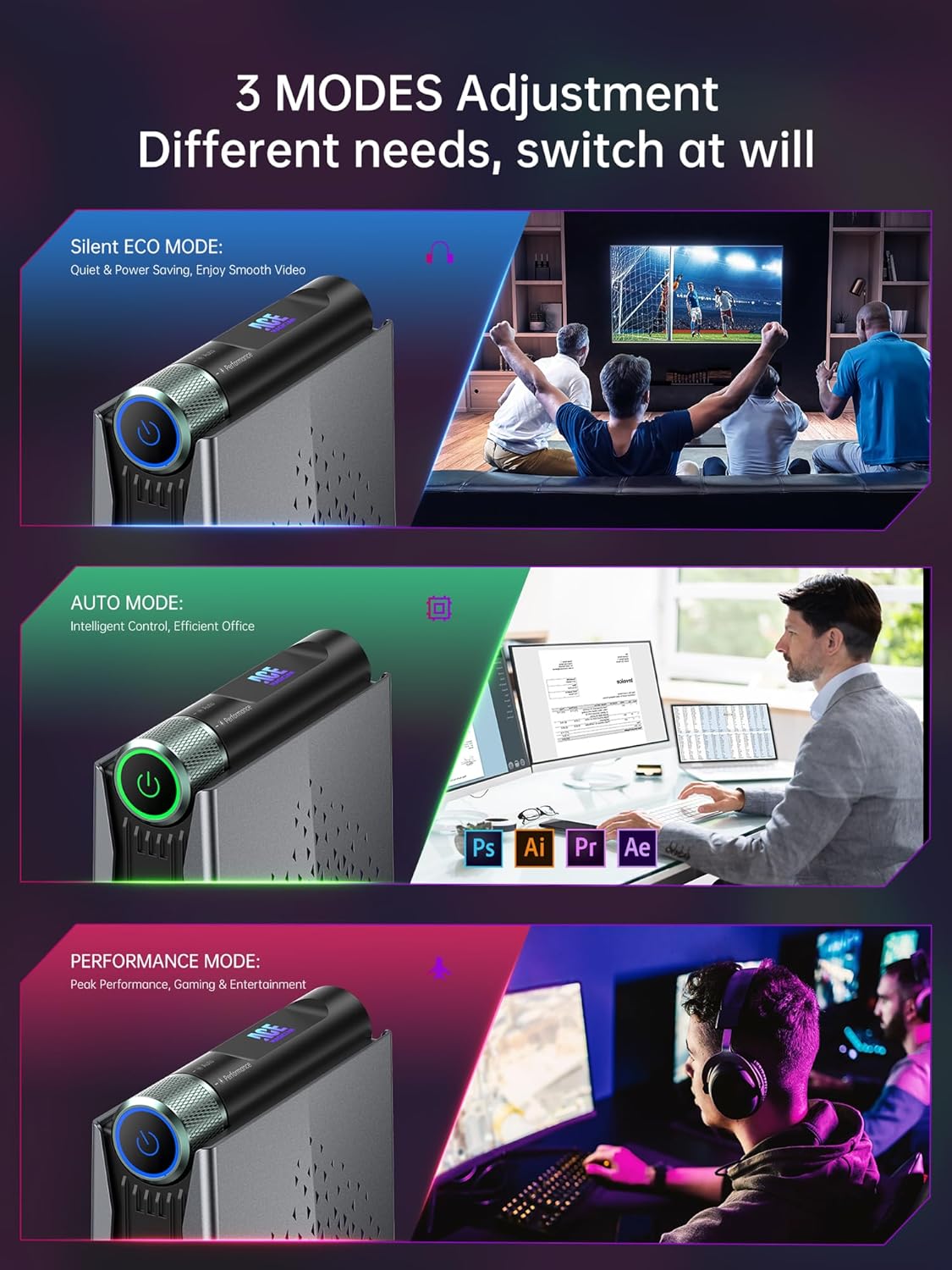 Mini PC mit Ryzen 9 6900HX und Radeon 680M, S3A R9 6900HX 32G DDR5 1T SSD