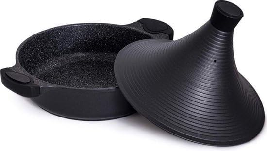 Tajine Schmortopf 32 cm mit Antihaftbeschichtung, Schwarz 32 cm