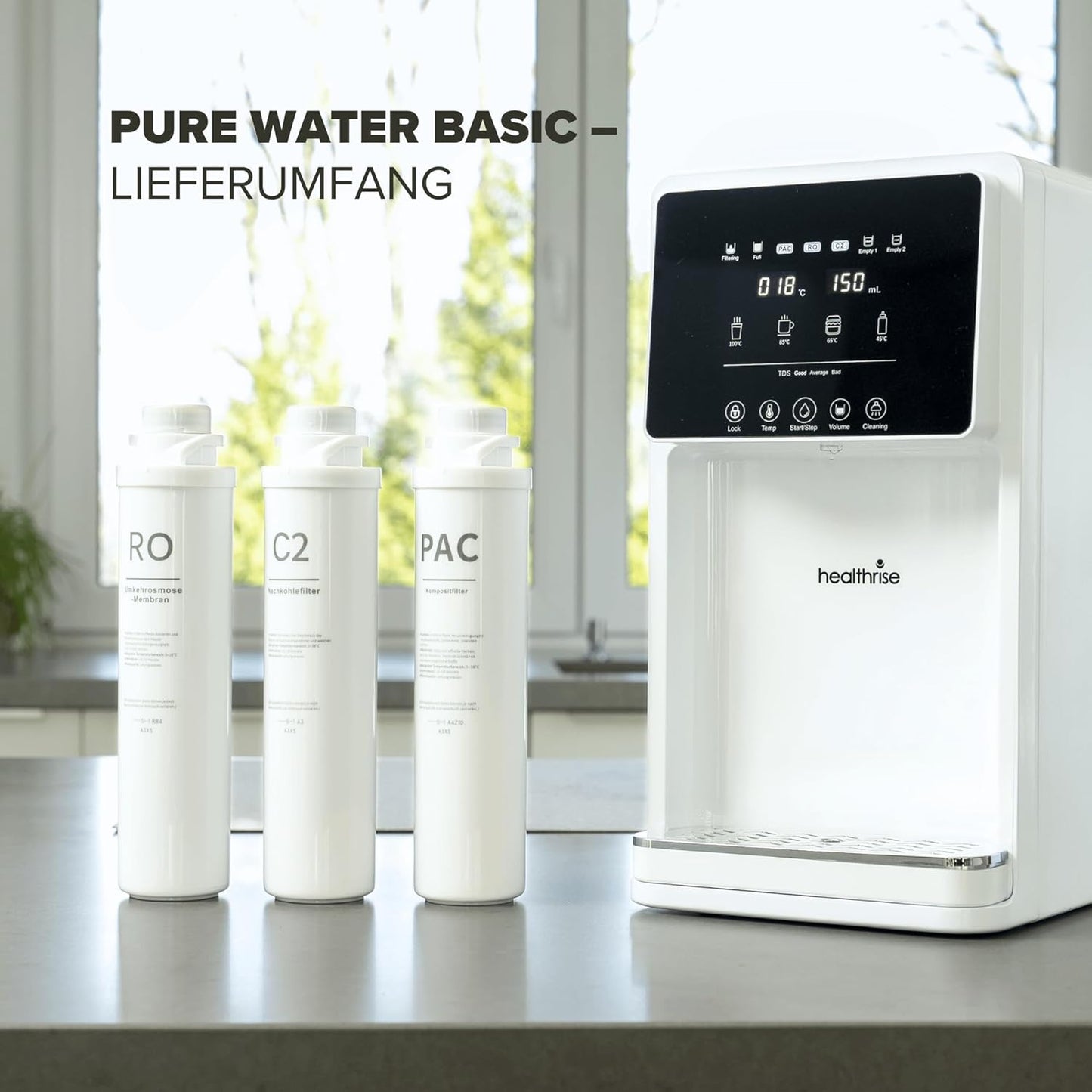 Umkehrosmose Pure Water Basic Wasseraufbereiter mit Heisswasserfunktion