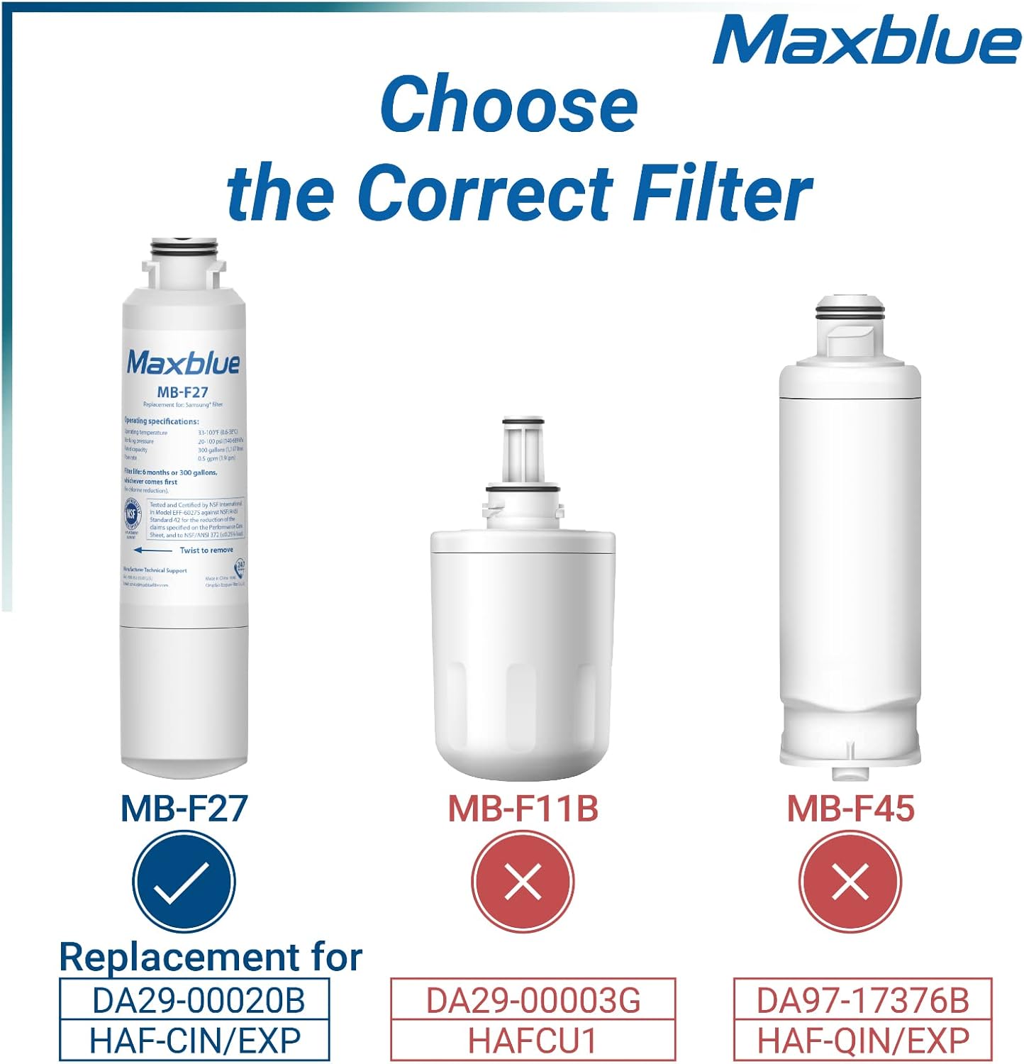 Kühlschrank Wasserfilter MB-F27 (3er-Set)