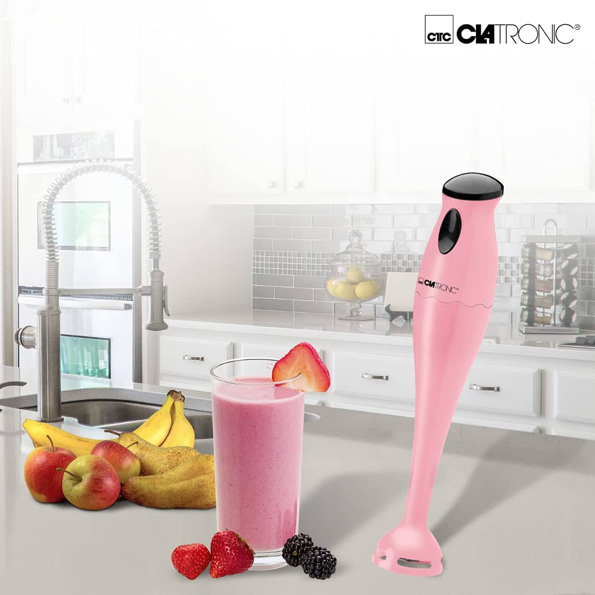 Stabmixer SM 3577 mit Mixbehälter, Pink