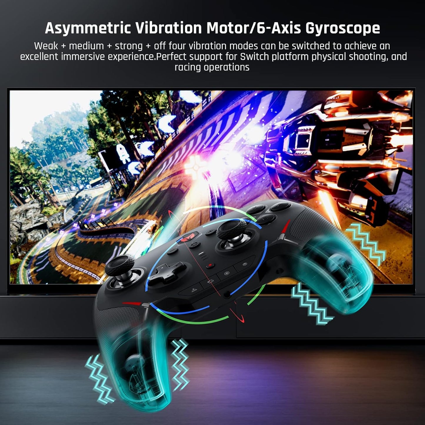Kabelloser Controller mit benutzerdefinierten Tasten, C2pro-black