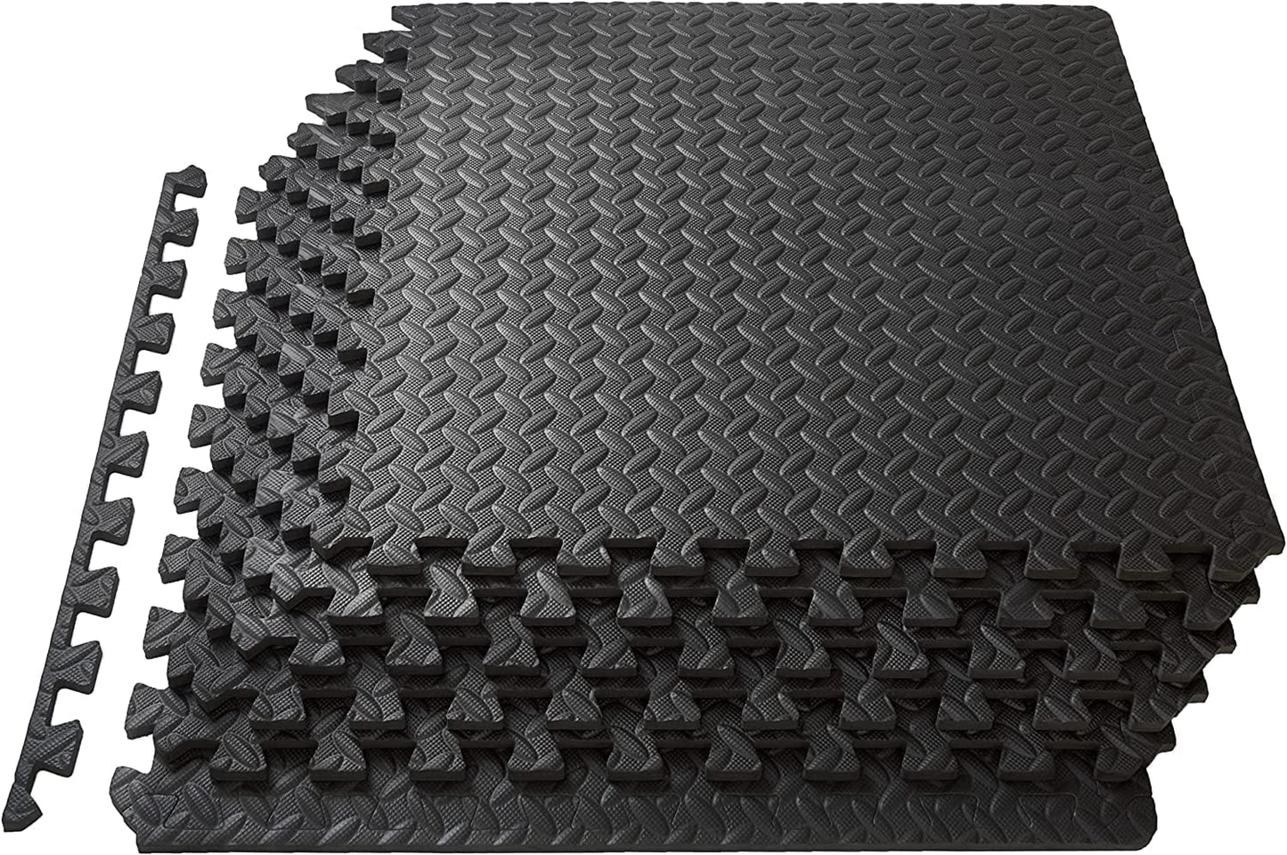 21-teiliges Puzzlematten Bodenschutz-Set, Schwarz, 21 Stück