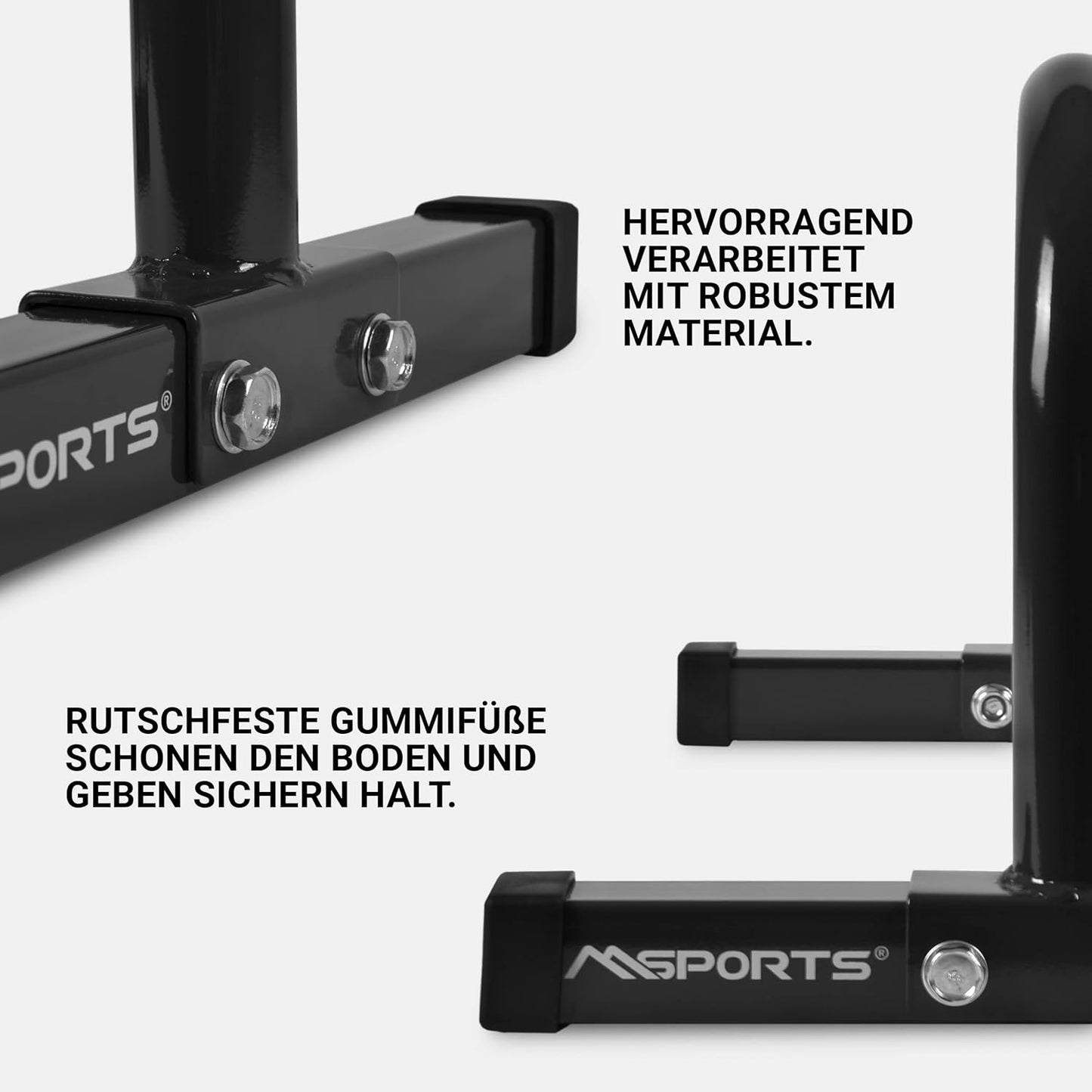 Minibarren Liegestützgriffe, Schwarz