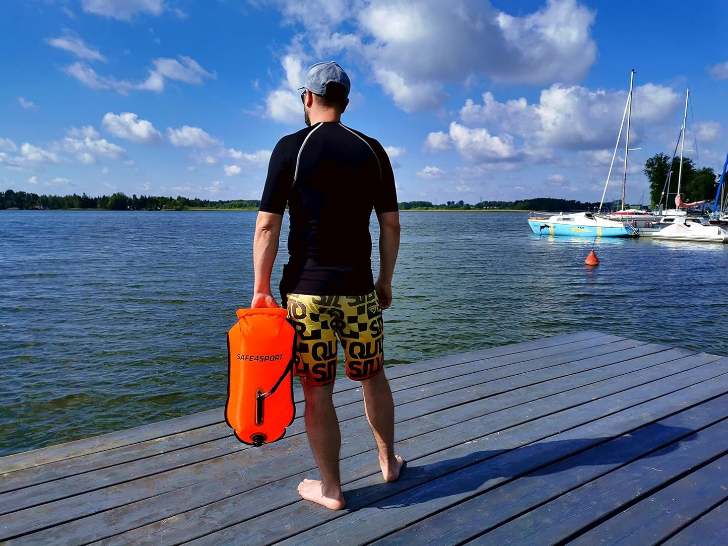 3-in-1 RunSwimmer Sicherheitsboje mit Trockentasche