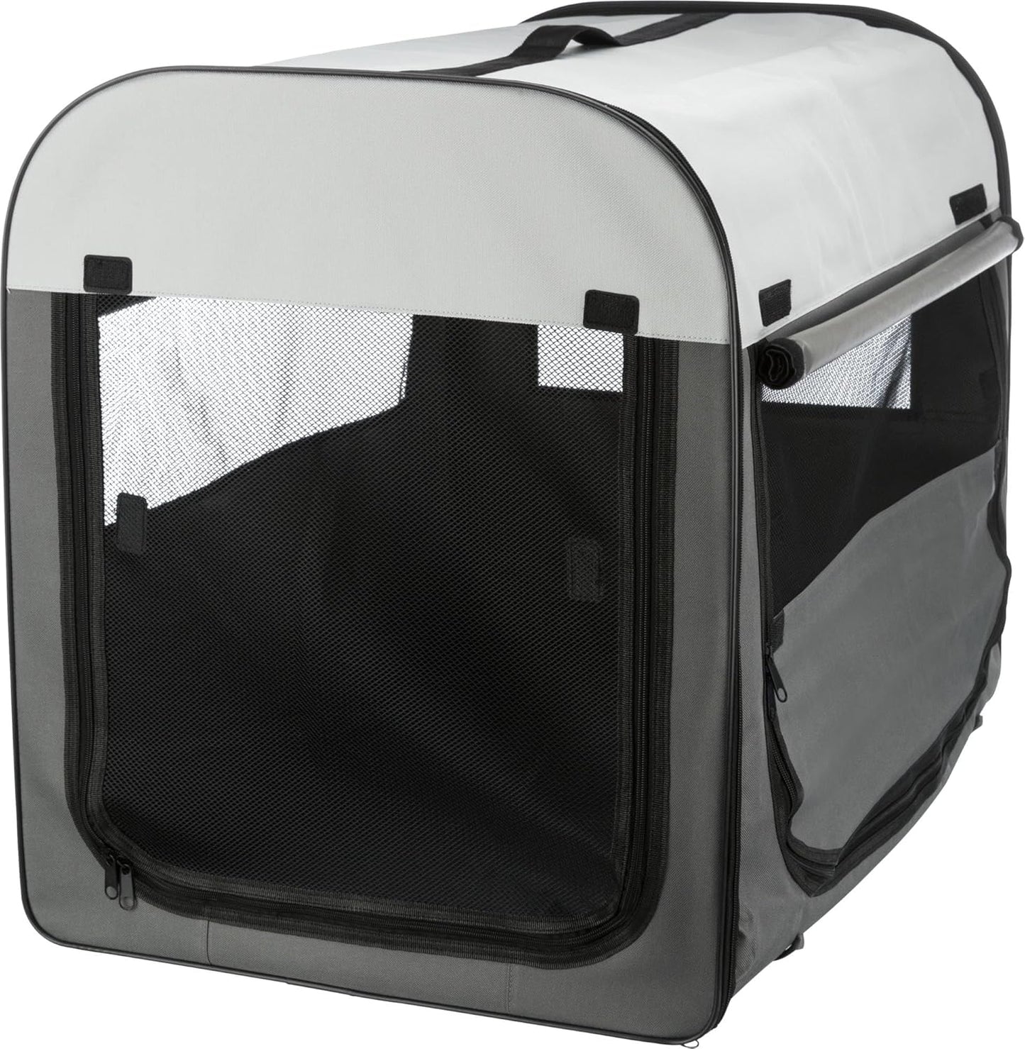 Faltbare Transporttasche Hundekennel (Mittel), Grau L 80 x B 55 x H 65 cm