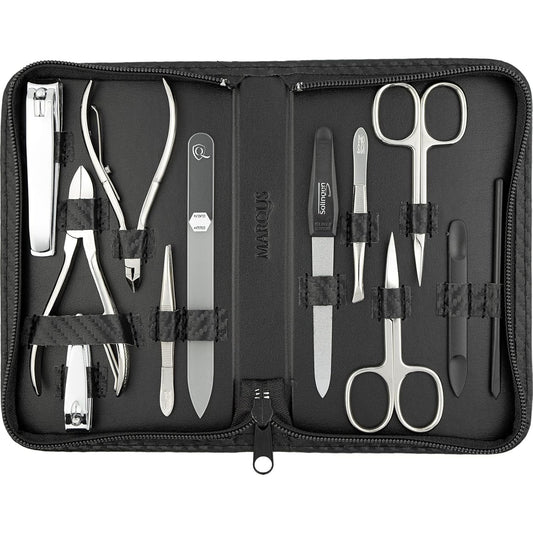 12-teiliges Maniküre-Set im Kunstleder-Etui, 7. Carbon