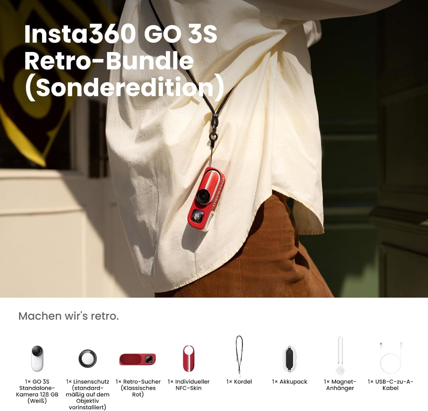 GO 3S Retro-Bundle Sonderedition, Rot 64 GB
