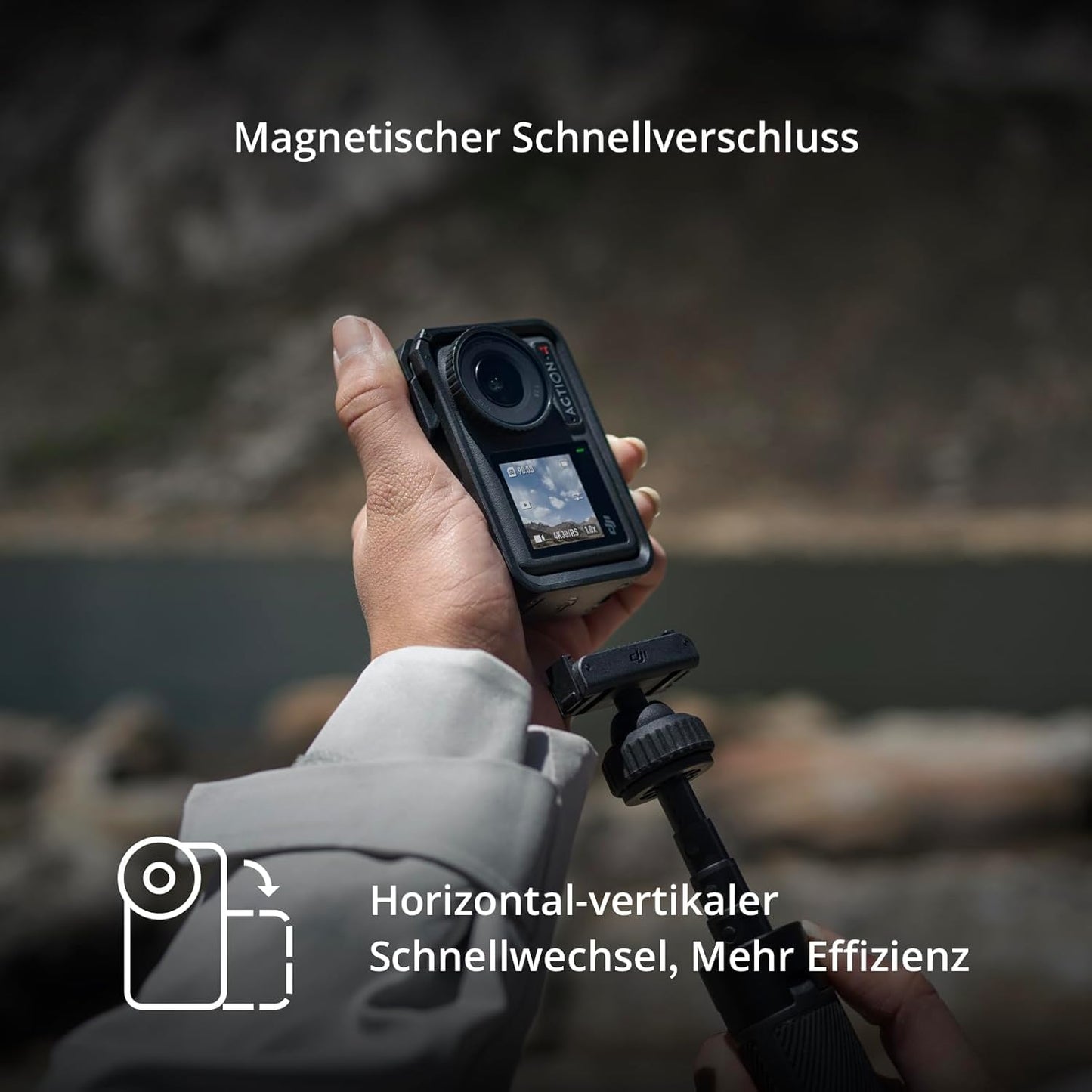 Action-Kamera 4K/120fps mit Low-Light-Aufnahmen, Osmo Action 4 Essential-Combo