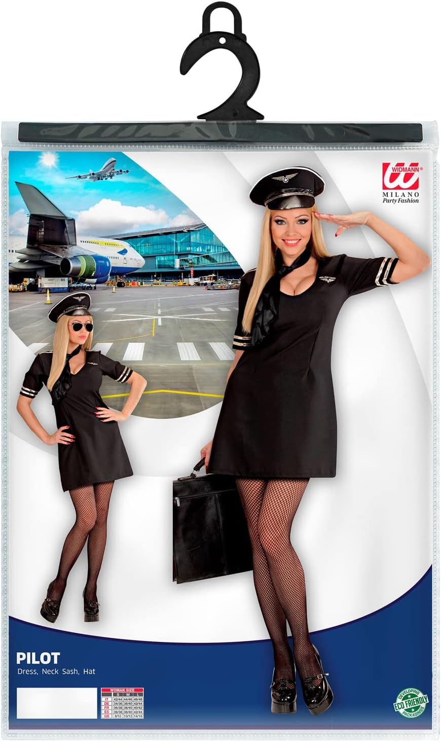Kostüm Pilotin Uniform-Kleid, XS