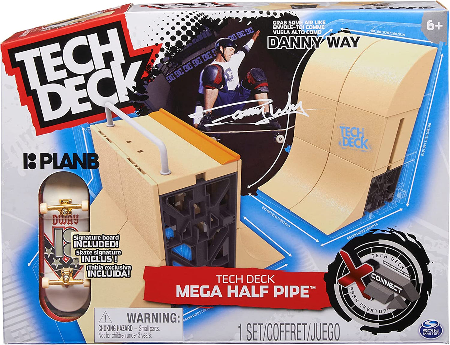 Tech Deck Danny Way Mega Half Pipe X-Connect Park Creator, Spielfahrzeug, Toy