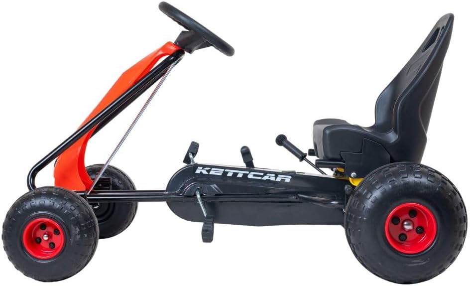 Kettcar Turbo Go-Kart mit Handbremse, Rot