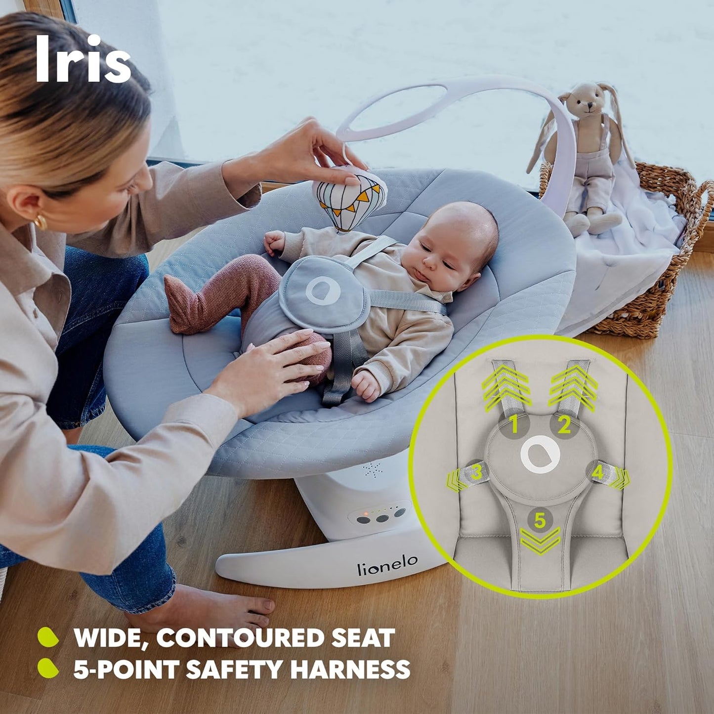 Elektrische Babywippe, Beige