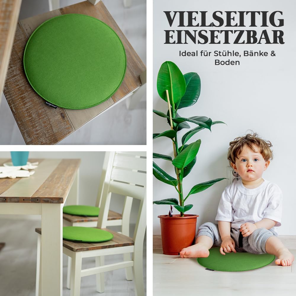 4er-Pack runder Sitzkissen, 4 Sand