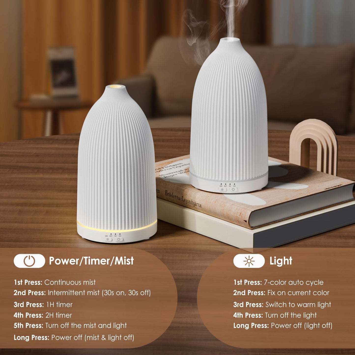 Diffuser für ätherische Öle, Weiss