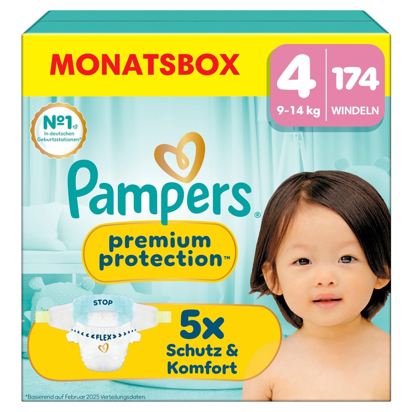 Pampers Premium Protection, Grösse 4, 174 Stück