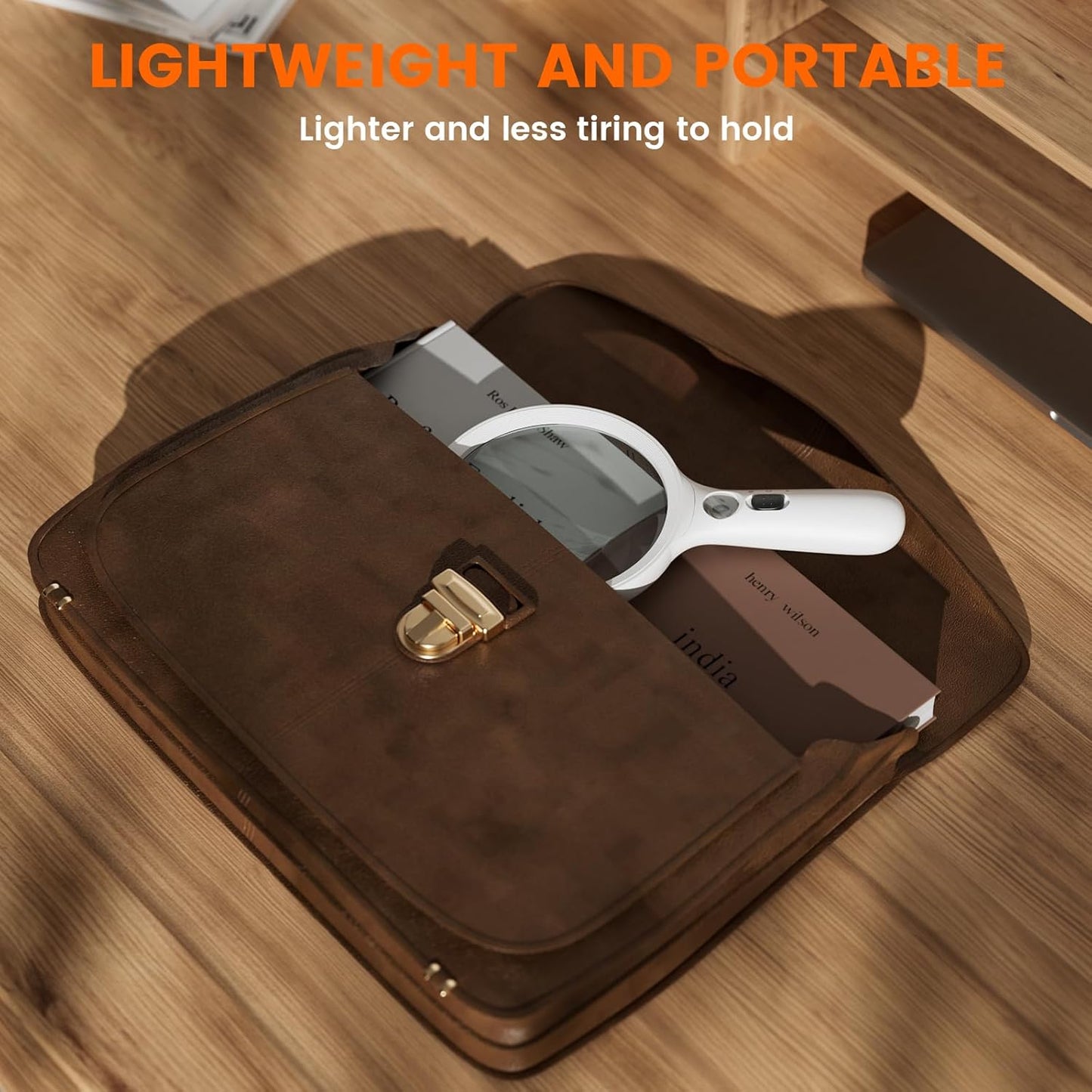 Lupe mit LED & UV Licht für Senioren & Kinder, Weiss