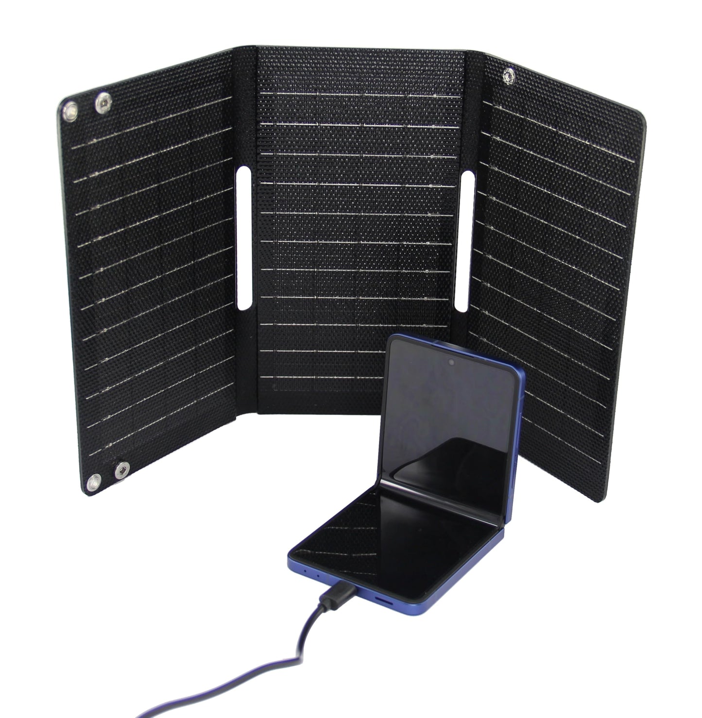 Tragbares Solarladegerät 10 W mit USB-A/USB-C Ausgängen
