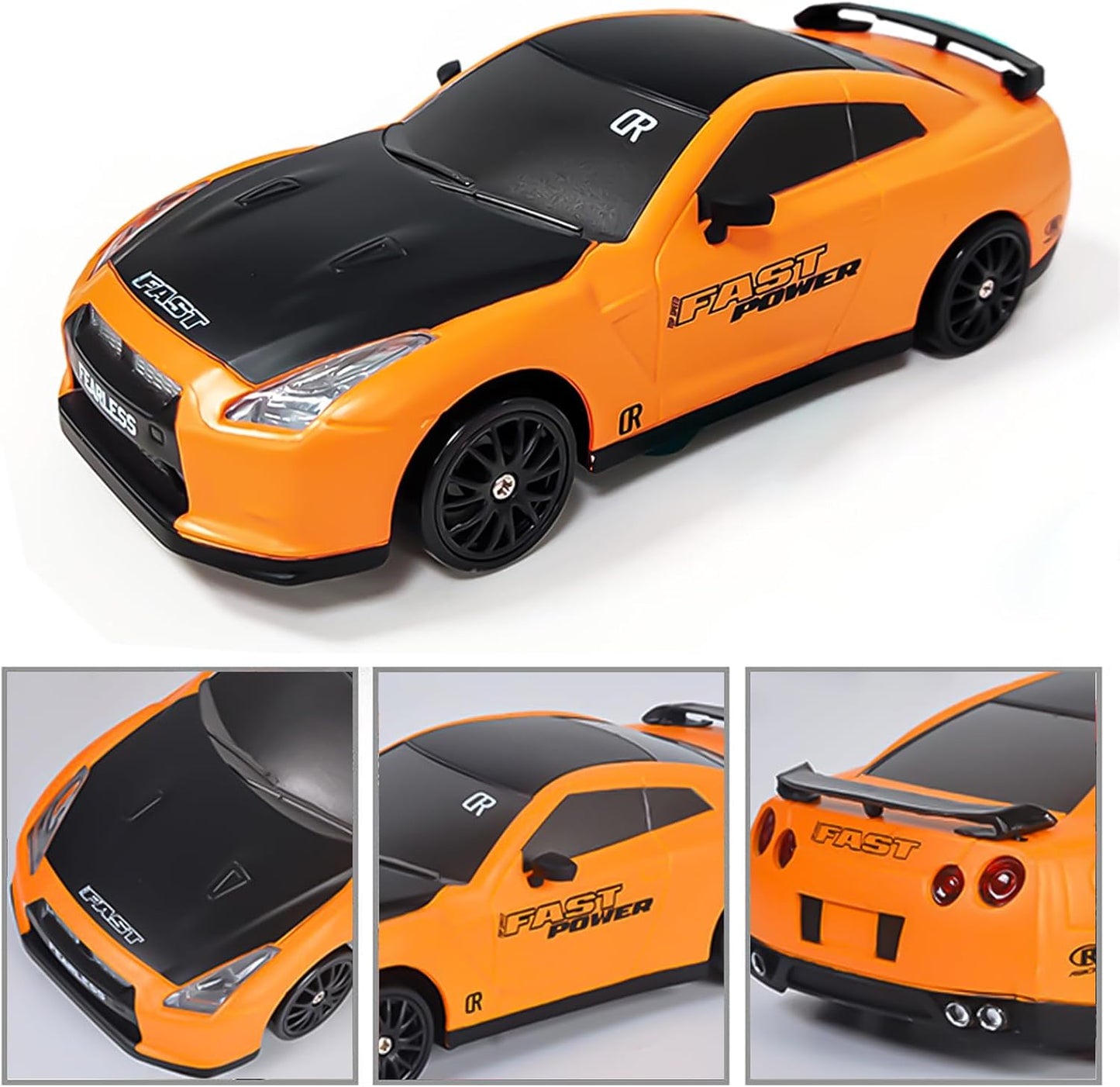 RC Drift Car 1:24 mit 4WD und Scheinwerfern, Gelb