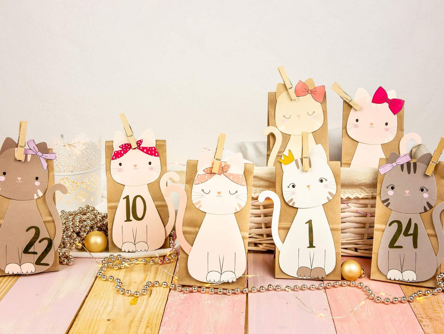 Adventskalender zum Befüllen, Katzen