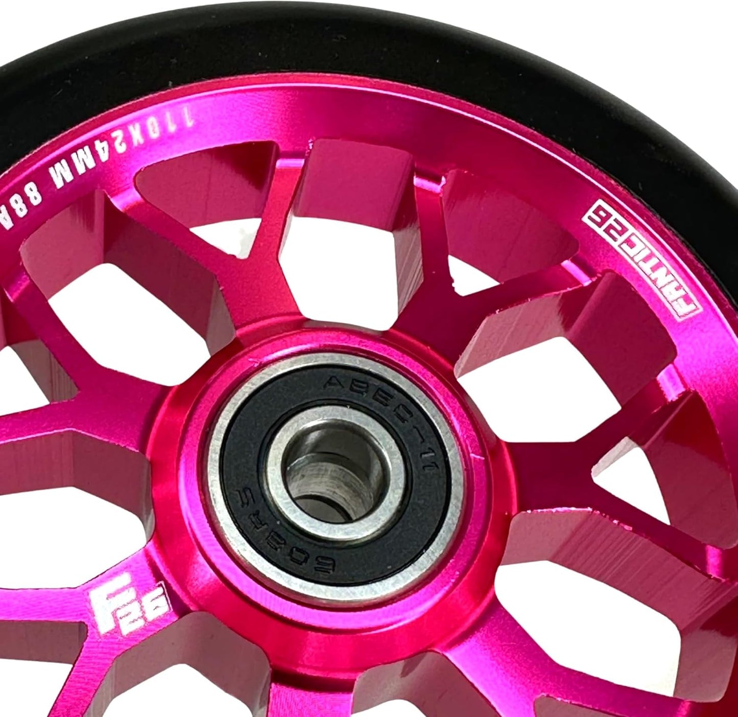 Stunt Scooter Freestyle Rad, 110mm, Pink//Pu Schwarz