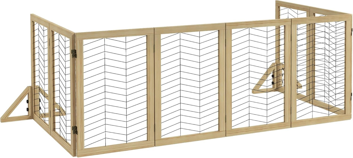 Klappbares Hundeabsperrgitter, 375L x 44B x 70H cm