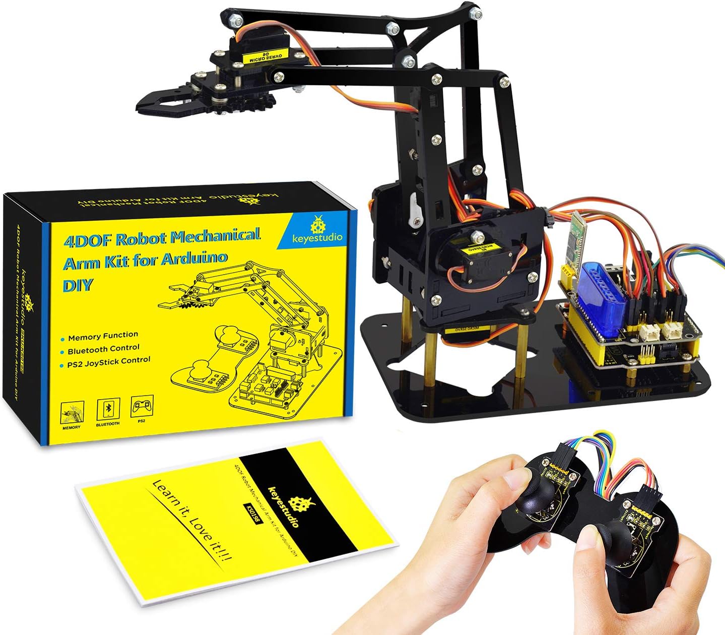 Roboterarm Bausatz mit Servosteuerung, Yellow