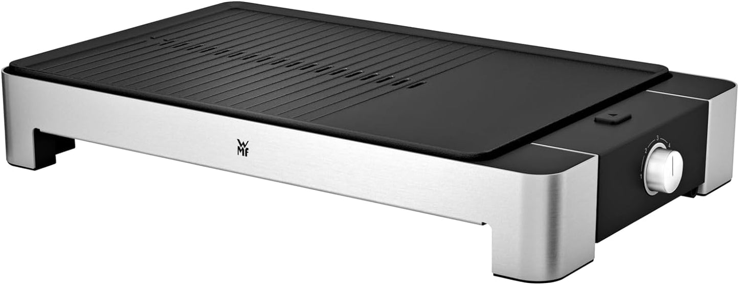 Tischgrill elektro Elekrogrill flach & gerippt Temperaturwahl Lono 2300W, Tisch/Elekrogrill