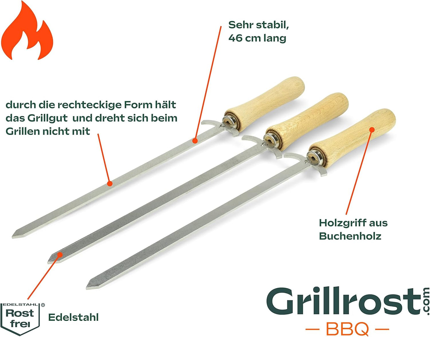 BBQ-Drehspiess Set, Grillspiess Set