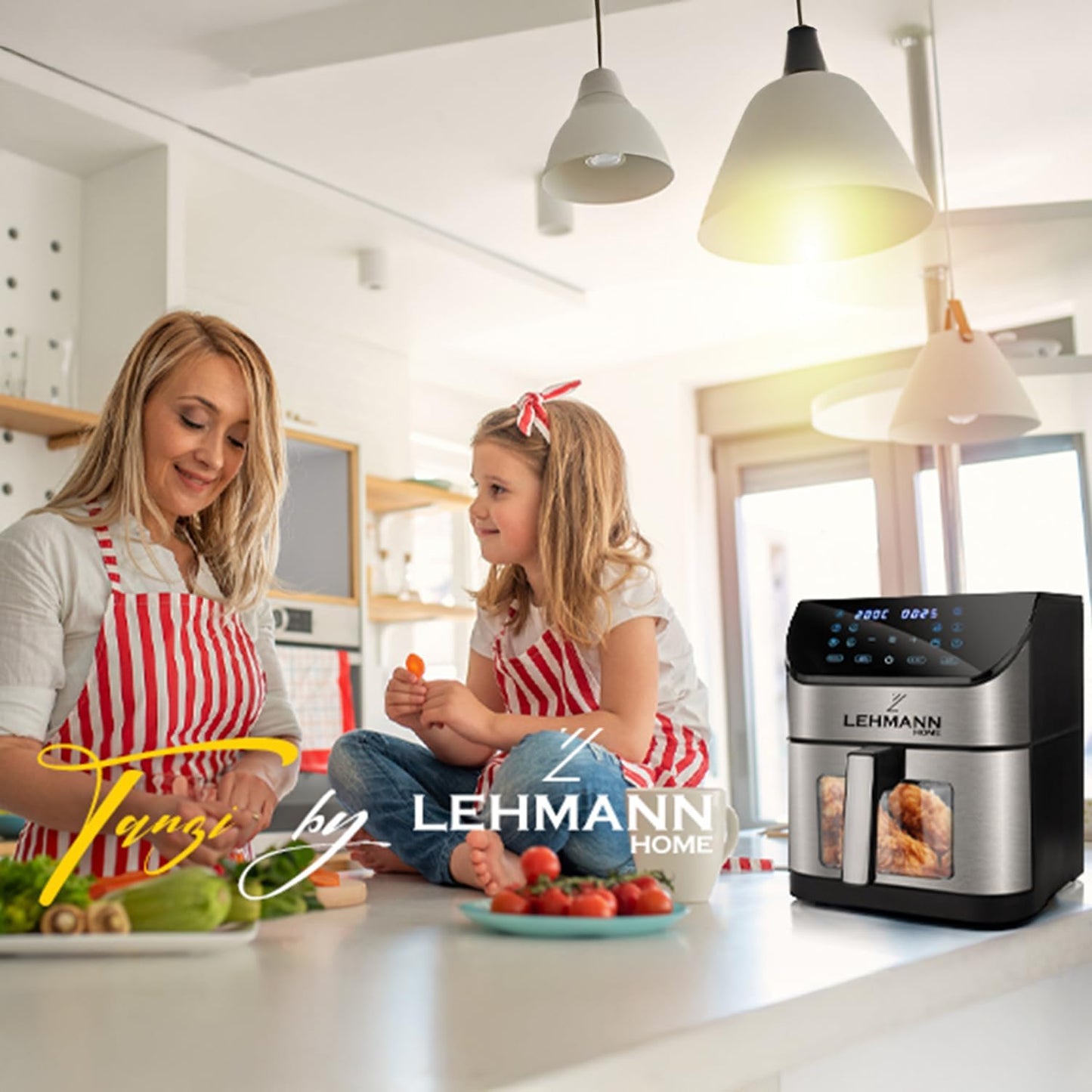 Heissluftfritteuse, 8L mit Sichtfenster