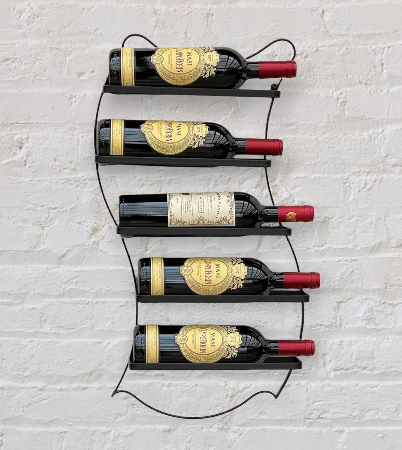 Weinregal Wandhalterung für 5 Flaschen