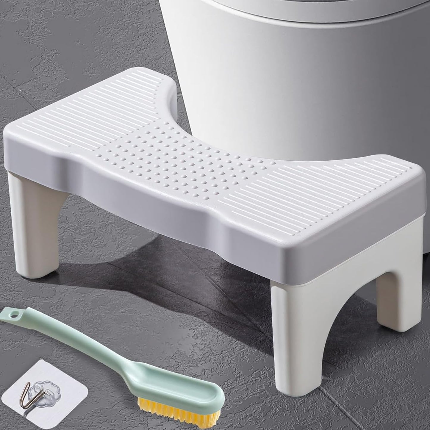 Ergonomischer Toilettenhocker mit Anti-Rutsch-Pads