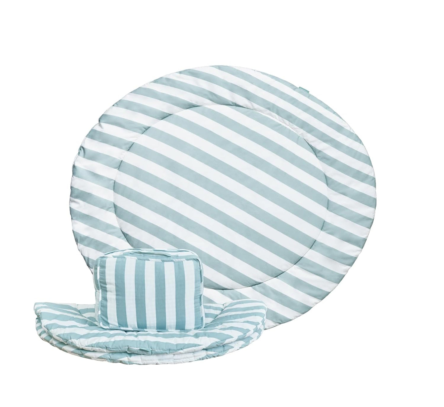 Gepolsterte Krabbeldecke, PopCorn Stripes / 100 cm (Rund)