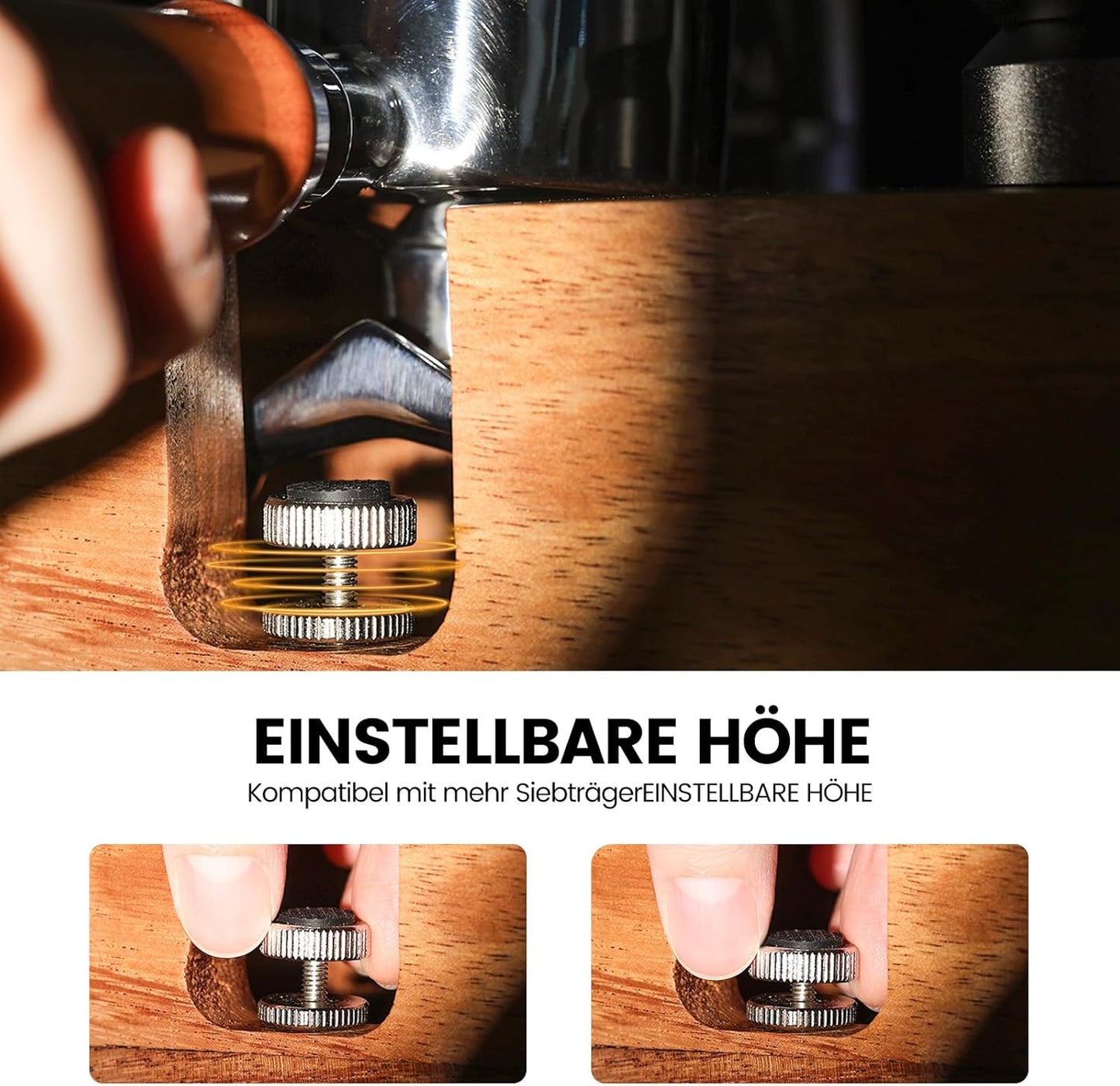 Espresso Tamperstation, Walnuss 51/54mm