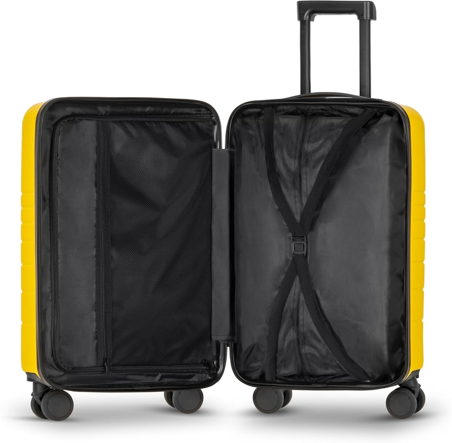 Hartschalenkoffer-Set mit Rollen (2-teilig), Set - 2tlg (S + L) Gelb