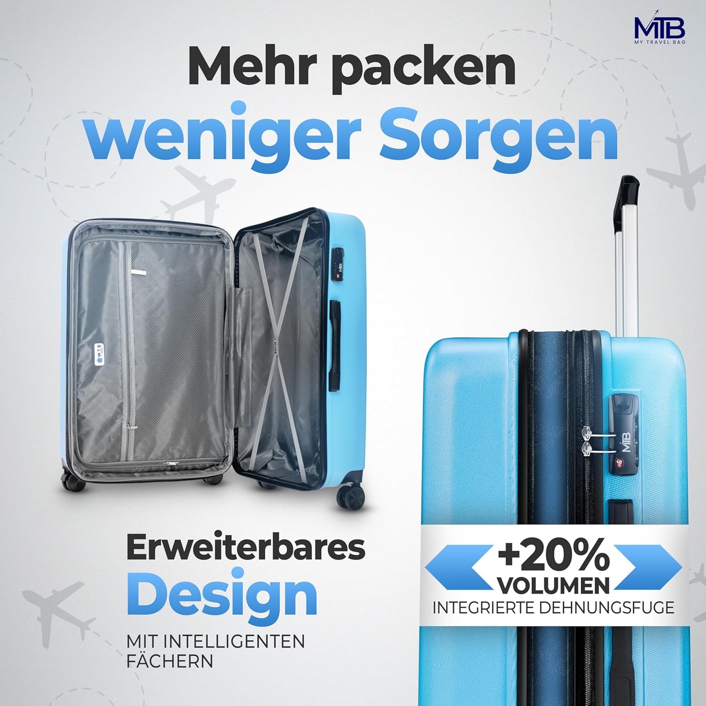 Hartschalen-Koffer, Mittlerer Koffer (65cm) Anthrazit