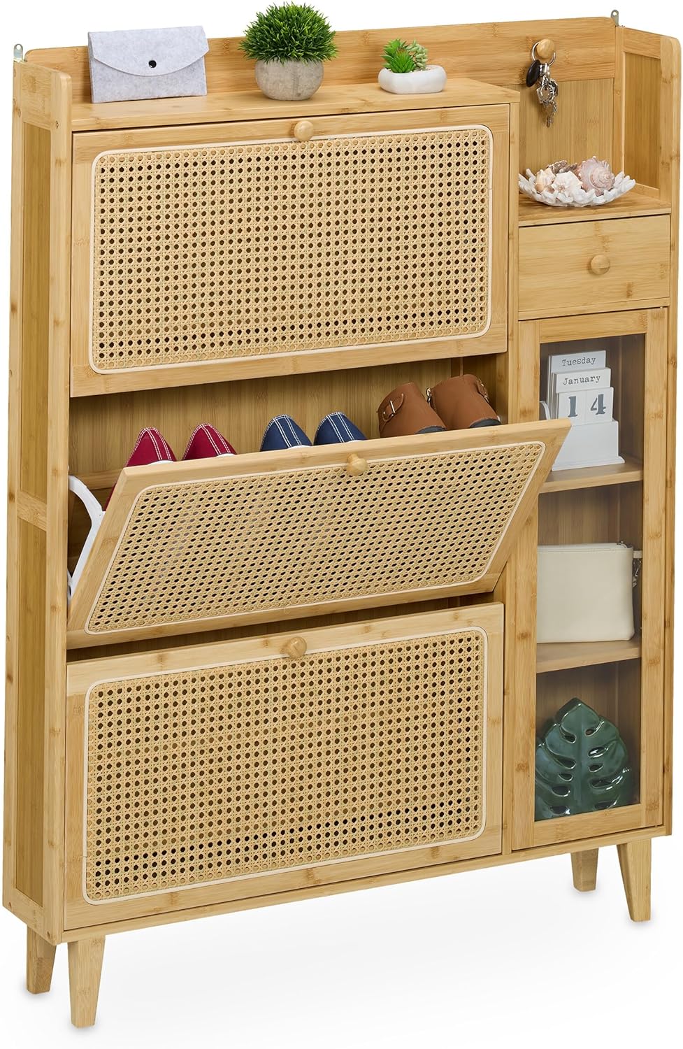 Schuhregal mit 3 Klappen