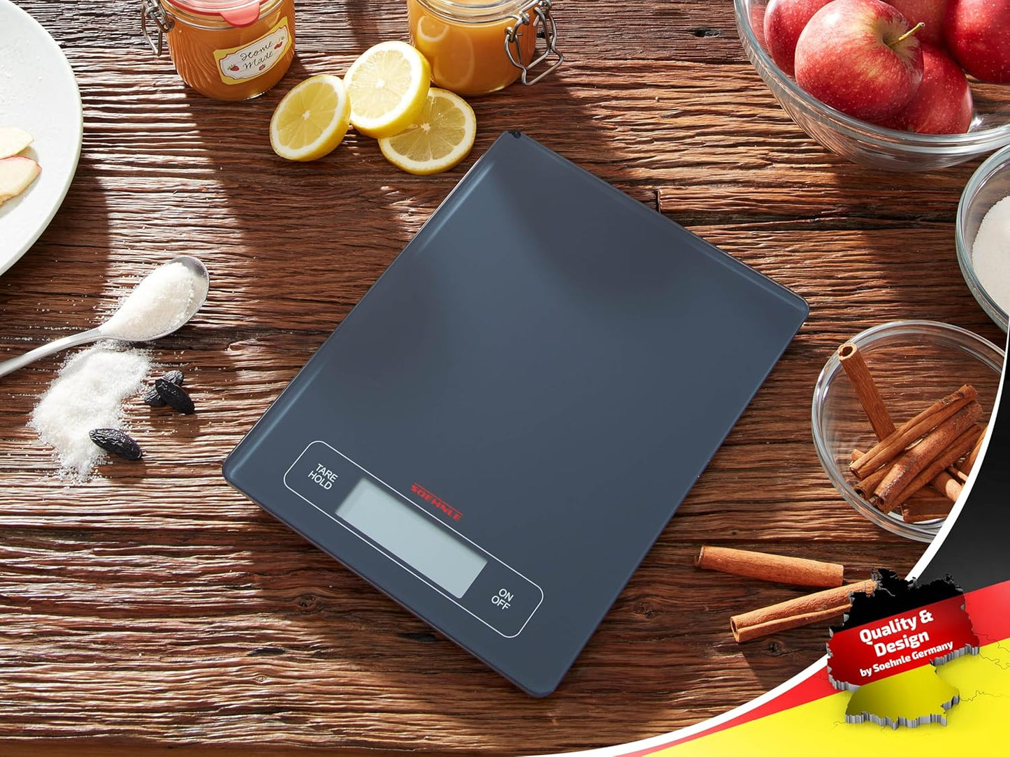 Digitale Küchenwaage Page Profi mit 15 kg Tragkraft, Anthrazit
