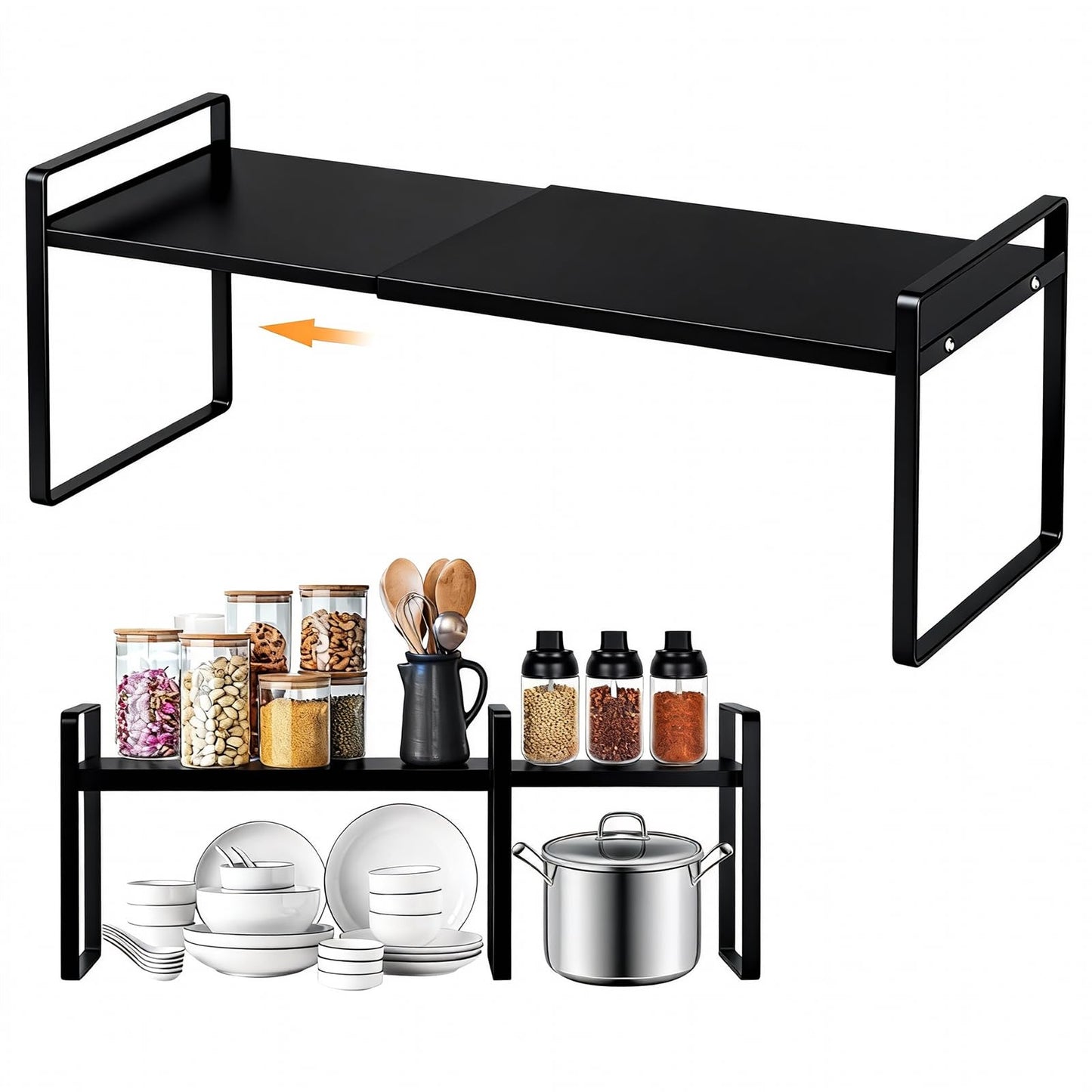 Erweiterbares Schrank- und Küchenregal