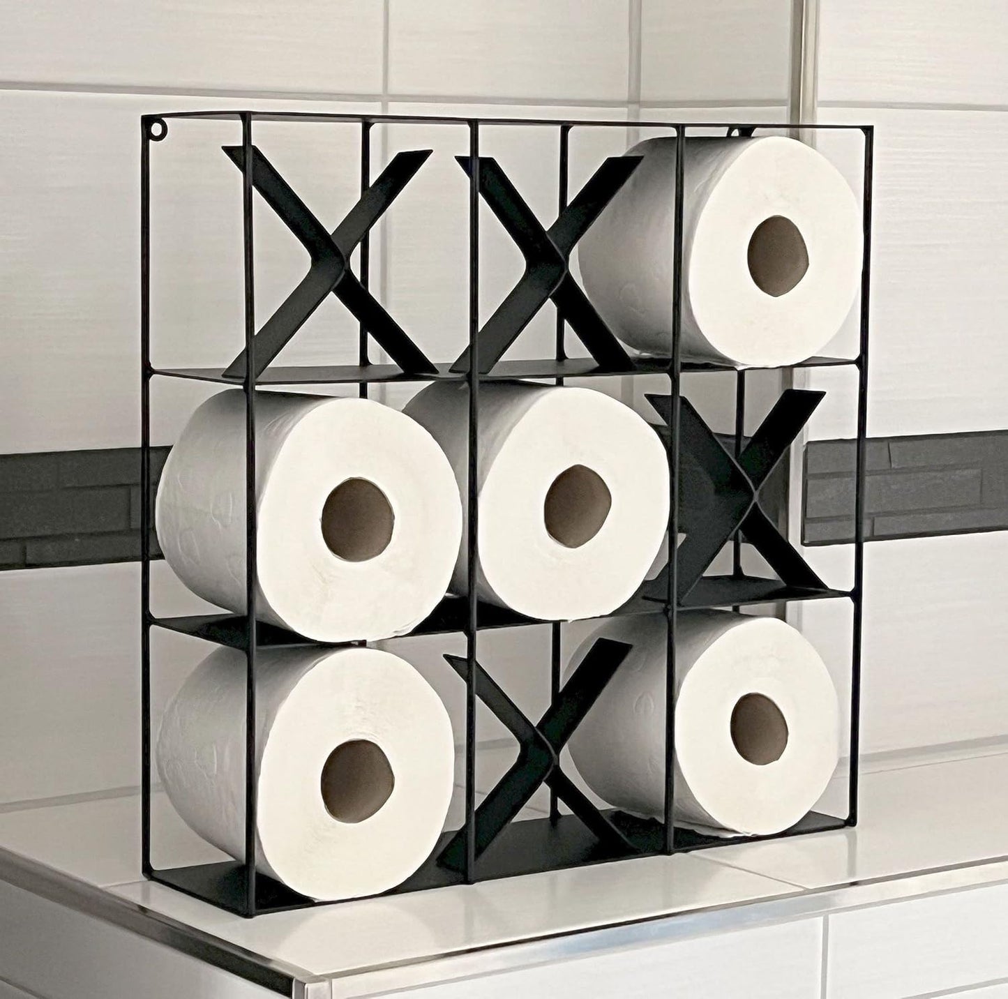 Toilettenpapierhalter Tic Tac Toe